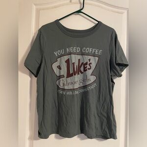 Gilmore Girls Luke's Gray Short Sleeve Tee XXL Casual Basic Relax‎ TV Show